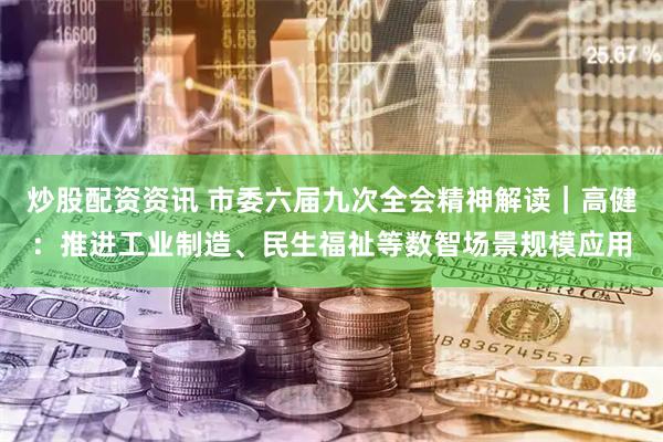 炒股配资资讯 市委六届九次全会精神解读｜高健：推进工业制造、民生福祉等数智场景规模应用